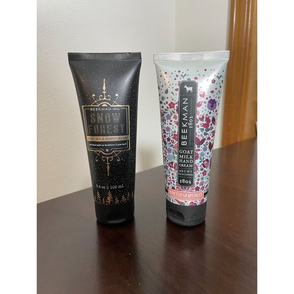 Beekman 1802 Goat Milk Hand Cream Duo Snow Forest & Honeyed Grapefruit 2x 3.4 Oz - Picture 2 of 3